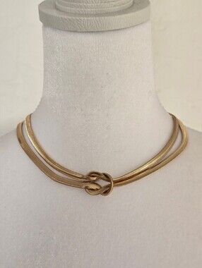 Gold Knot Statement Necklace